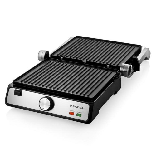 Гриль BRAYER BR2002 2000 Вт, съемные, 29*26 см, регул высот,  пласт корп., поддон, 180