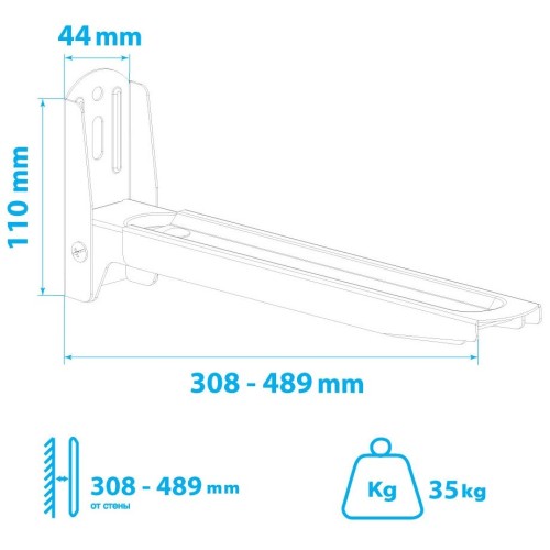 Кронштейн для СВЧ KROMAX MICRO-6b black