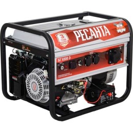 Электрогенератор РЕСАНТА БГ 6500 Э (64/1/46)  5 кВт, 13 л.с., 163 см3, 220 В