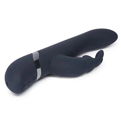 Тёмно-синий вибратор Oh My USB Rechargeable Rabbit Vibrator - 25,4 см.
