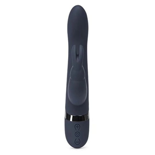 Тёмно-синий вибратор Oh My USB Rechargeable Rabbit Vibrator - 25,4 см.