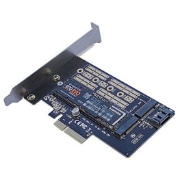 Адаптер AgeStar AS-MC02  PCI-E для M.2 SATA SSD+M.2 NVME SSD Card