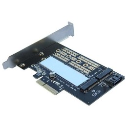 Адаптер AgeStar AS-MC02  PCI-E для M.2 SATA SSD+M.2 NVME SSD Card