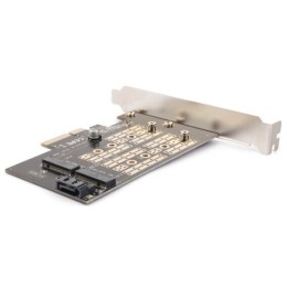 Адаптер AgeStar AS-MC02  PCI-E для M.2 SATA SSD+M.2 NVME SSD Card
