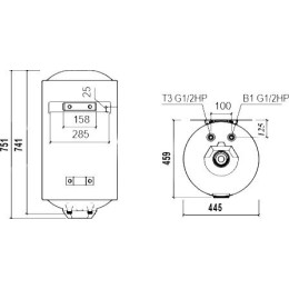 Водонагреватель THERMEX Champion TitaniumHeat 80 V 1.5кВт 80л электрический настенный/белый
