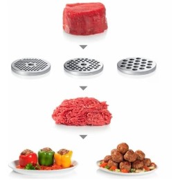 Мясорубка BOSCH MFW67440 2000Вт черный/серебристый