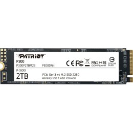 Твердотельный накопитель SSD M.2 Patriot 1Tb P300 (PCI-E 3.0 x4, up to 2100/1650MBs, 290000 IOPs, 3D TLC, SMI2263XT, TBW 320Tb, 22х80mm)
