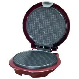Вафельница WILLMARK WM-103R (1 круглая ваф. форма, терморегулятор, 750Вт, конус для морож., красная)