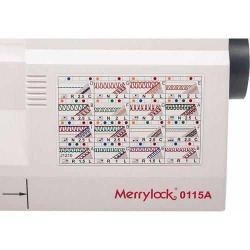 Оверлок MERRYLOCK 0115А2,3,4,5-ниточный + плоскошовная машина, дифференциал, съемный рукав,авт.натяж