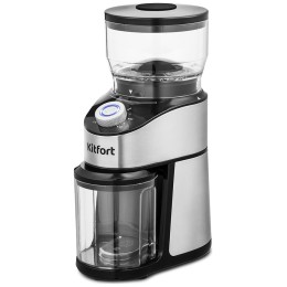 Кофемолка KITFORT KT-744 сист.помол.:жернова вместим.:160гр черный