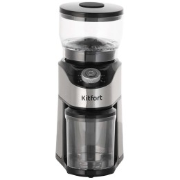 Кофемолка KITFORT KT-744 сист.помол.:жернова вместим.:160гр черный