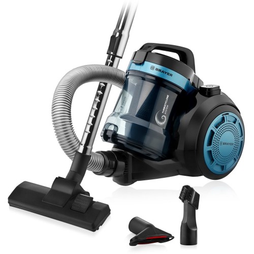 Пылесос BRAYER BR420 циклонного типа 1800 Вт, 2,5 л,  400 Вт, Hepa, телес, 5м, меб, щель BR4200