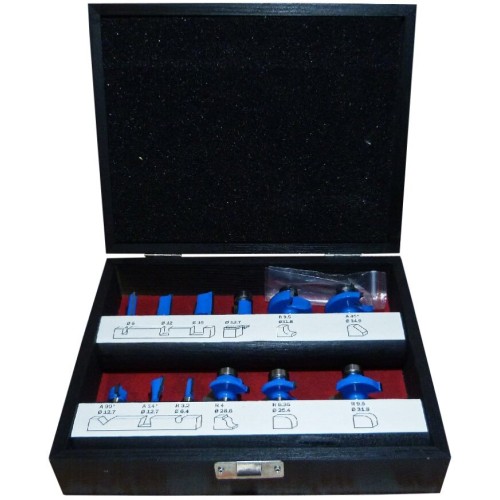 Набор фрез по дереву Зубр 28796-H12 (12 шт; хвостовик 8 мм)