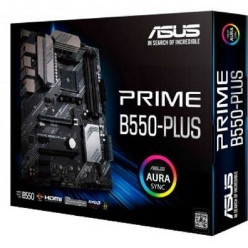 Материнская плата Asus PRIME B550-PLUS Soc-AM4 AMD B550 4xDDR4 ATX AC`97 8ch(7.1) GbLAN RAID+HDMI+DP