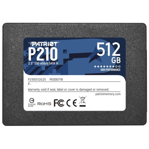Накопитель SSD Patriot 512Gb P210 P210S512G25 {SATA 3.0}