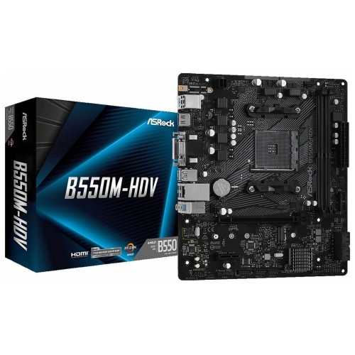Материнская плата Asrock B550M-HDV Soc-AM4 AMD B550 2xDDR4 mATX AC`97 8ch(7.1) GbLAN RAID+VGA+DVI+HDMI