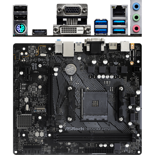 Материнская плата Asrock B550M-HDV Soc-AM4 AMD B550 2xDDR4 mATX AC`97 8ch(7.1) GbLAN RAID+VGA+DVI+HDMI