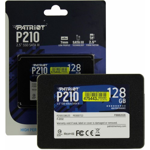Накопитель SSD Patriot SATA III 128Gb P210S128G25 P210 2.5"