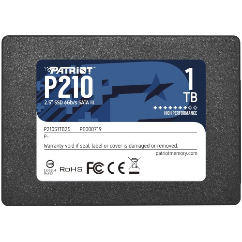 Накопитель SSD Patriot SATA III 1Tb P210S1TB25 P210 2.5"