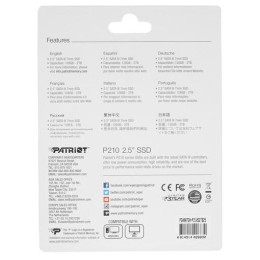 Накопитель SSD Patriot SATA III 2Tb P210S2TB25 P210 2.5"