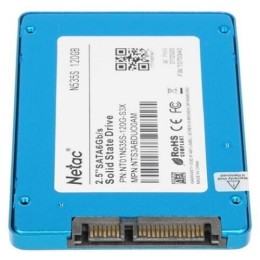 Накопитель SSD 2.5" Netac 120Gb N535S Series <NT01N535S-120G-S3X> Retail (SATA3, up to 510/440MBs, 3D TLC, 7mm)