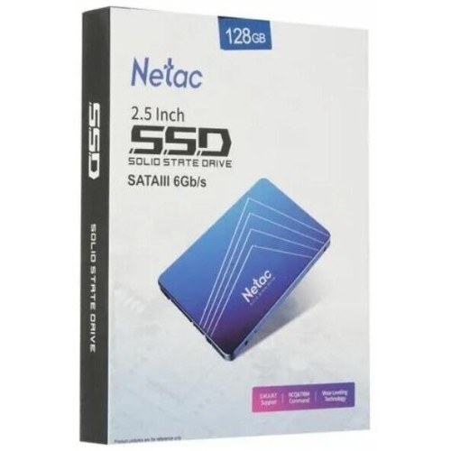 Накопитель SSD 2.5" Netac 128Gb N600S Series <NT01N600S-128G-S3X> Retail (SATA3, up to 510/440MBs, 3D TLC, 7mm)