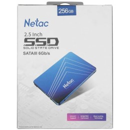Накопитель SSD  2.5" Netac 256Gb N600S Series <NT01N600S-256G-S3X> Retail (SATA3, up to 540/490MBs, 3D TLC, 7mm)