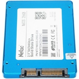 Накопитель SSD  2.5" Netac 256Gb N600S Series <NT01N600S-256G-S3X> Retail (SATA3, up to 540/490MBs, 3D TLC, 7mm)