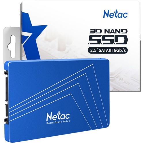 Накопитель SSD  2.5" Netac 256Gb N600S Series <NT01N600S-256G-S3X> Retail (SATA3, up to 540/490MBs, 3D TLC, 7mm)