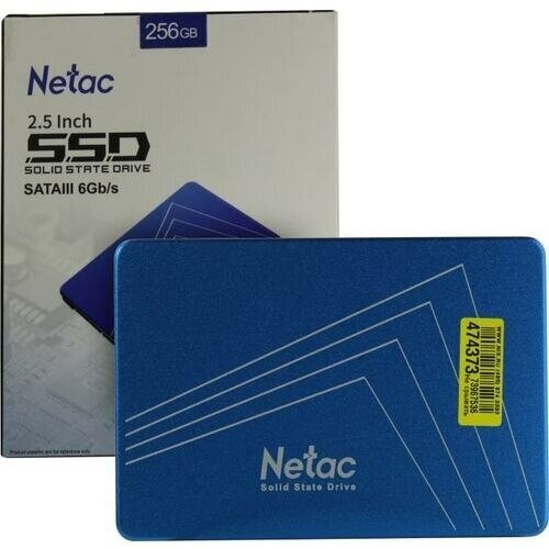 Накопитель SSD  2.5" Netac 256Gb N600S Series <NT01N600S-256G-S3X> Retail (SATA3, up to 540/490MBs, 3D TLC, 7mm)