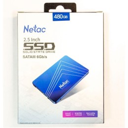 Накопитель SSD 2.5" Netac 480Gb N535S Series <NT01N535S-480G-S3X> Retail (SATA3, up to 540/490MBs, 3D TLC, 7mm)