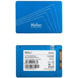 Накопитель SSD Netac 512Gb N600S Series <NT01N600S-512G-S3X> Retail 2.5" (SATA3, up to 540/490MBs, 3D TLC, 7mm)