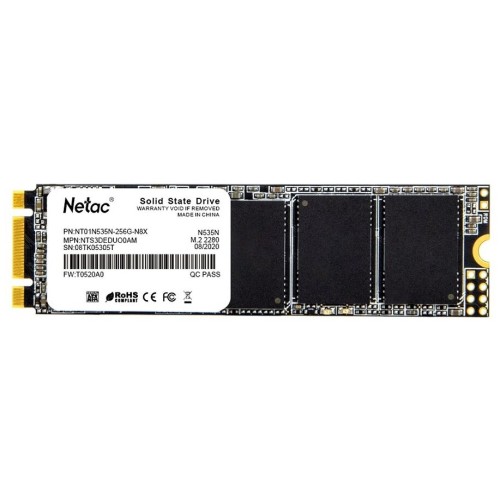 Накопитель SSD M.2 Netac 256Gb N930E Pro Series <NT01N930E-256G-E4X> Retail (PCI-E 3.1 x4, up to 2040/1270MBs, 3D TLC/QLC, NVMe 1.3, 22х80mm)