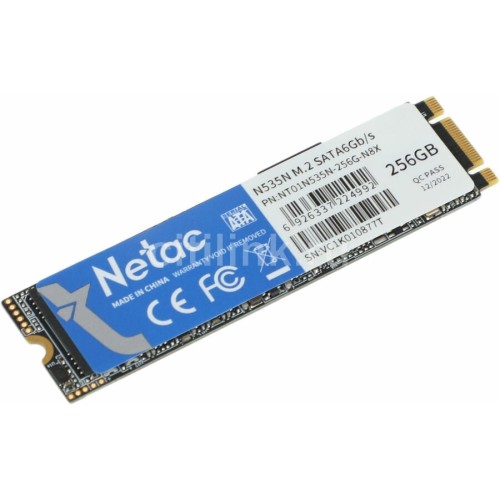 Накопитель SSD M.2 Netac 256Gb N930E Pro Series <NT01N930E-256G-E4X> Retail (PCI-E 3.1 x4, up to 2040/1270MBs, 3D TLC/QLC, NVMe 1.3, 22х80mm)
