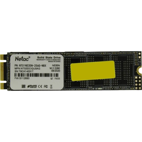 Накопитель SSD M.2 Netac 256Gb N930E Pro Series <NT01N930E-256G-E4X> Retail (PCI-E 3.1 x4, up to 2040/1270MBs, 3D TLC/QLC, NVMe 1.3, 22х80mm)