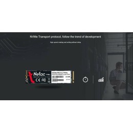 Накопитель SSD M.2 Netac 512Gb N930E Pro Series <NT01N930E-512G-E4X> Retail (PCI-E 3.1 x4, up to 2080/1700MBs, 3D TLC/QLC, NVMe 1.3, 22х80mm)