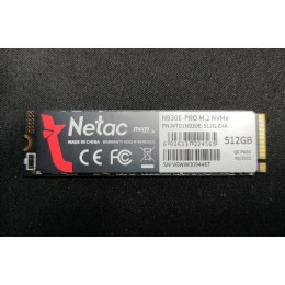 Накопитель SSD M.2 Netac 512Gb N930E Pro Series <NT01N930E-512G-E4X> Retail (PCI-E 3.1 x4, up to 2080/1700MBs, 3D TLC/QLC, NVMe 1.3, 22х80mm)