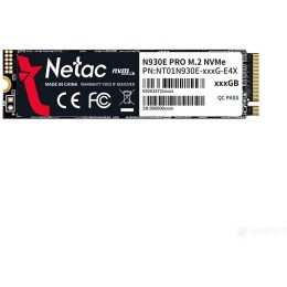 Накопитель SSD M.2 Netac 512Gb N930E Pro Series <NT01N930E-512G-E4X> Retail (PCI-E 3.1 x4, up to 2080/1700MBs, 3D TLC/QLC, NVMe 1.3, 22х80mm)