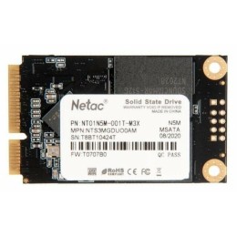 Накопитель SSD mSATA Netac 1.0Tb N5M Series <NT01N5M-001T-M3X> Retail (SATA3, up to 560/520MBs, 3D TLC)