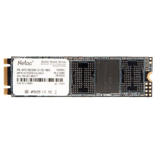 Накопитель SSD mSATA Netac 512Gb N5M Series <NT01N5M-512G-M3X> Retail (SATA3, up to 540/490MBs, 3D TLC)