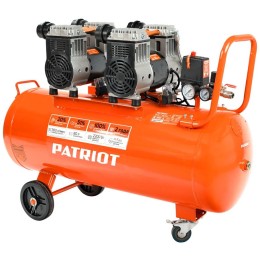 Компрессор Patriot поршневой безмасляный WO 80-360, 360 л/мин, 8 бар, 2200 Вт, 80 л, быстросъем и ""елочка"" с вентилем