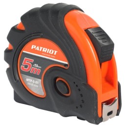 Рулетка PATRIOT MTP-3, ударопрочный корпус, обрезиненная, 3м