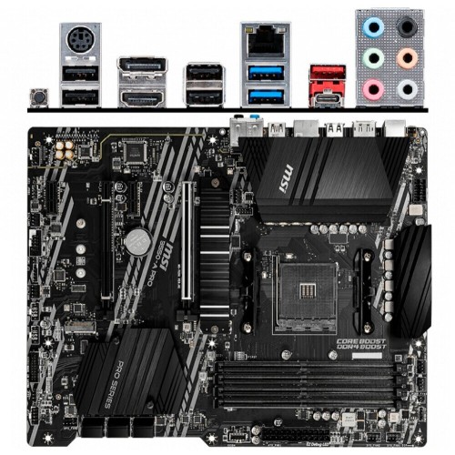 Материнская плата MSI B550-A PRO (AM4, 4xDDR4, 1xPCI-Ex16, 2xPCI-Ex1, USB3.2, 6xSATA III,2xM.2, DP, HDMI) ATX Retail