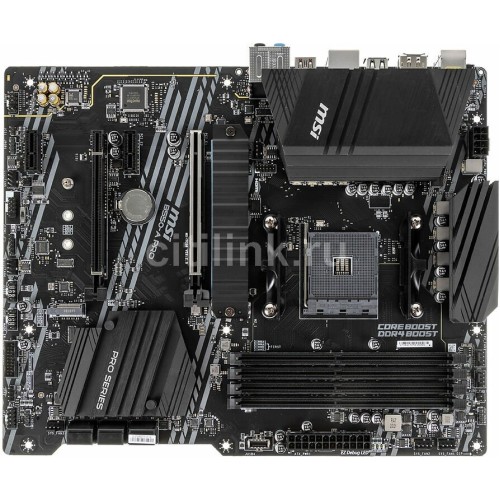 Материнская плата MSI B550-A PRO (AM4, 4xDDR4, 1xPCI-Ex16, 2xPCI-Ex1, USB3.2, 6xSATA III,2xM.2, DP, HDMI) ATX Retail