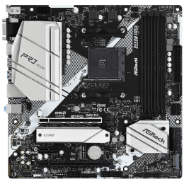 Материнская плата ASROCK B550M PRO4 (AM4, AMD B550, 4xDDR4,2xPCIe x16,2xPCI Ex1, 6 SATA3 , M.2, DP,HDMI,D-Sub, USB 3.2) mATX retail