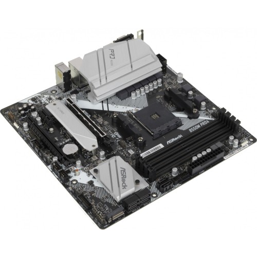 Материнская плата ASROCK B550M PRO4 (AM4, AMD B550, 4xDDR4,2xPCIe x16,2xPCI Ex1, 6 SATA3 , M.2, DP,HDMI,D-Sub, USB 3.2) mATX retail