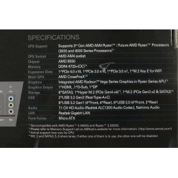 Материнская плата ASROCK B550M PRO4 (AM4, AMD B550, 4xDDR4,2xPCIe x16,2xPCI Ex1, 6 SATA3 , M.2, DP,HDMI,D-Sub, USB 3.2) mATX retail