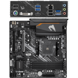 Материнская плата GIGABYTE B550M AORUS ELITE / AMD B550 AM4 4xDDR4-4733 2xM.2 4xSATA DVI-D HDMI / mATX
