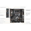 Материнская плата GIGABYTE B550M AORUS ELITE / AMD B550 AM4 4xDDR4-4733 2xM.2 4xSATA DVI-D HDMI / mATX