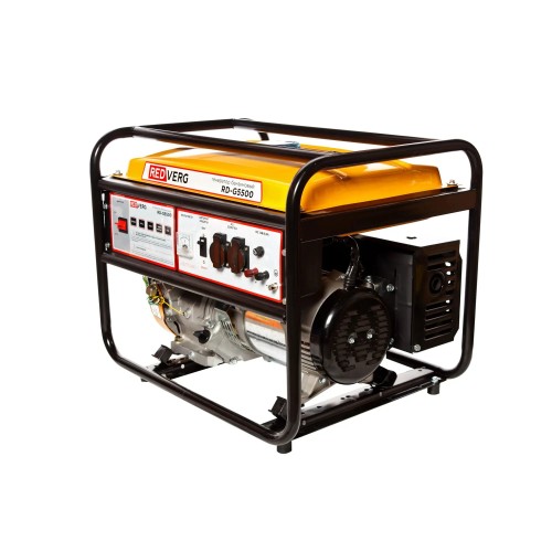Генератор бензиновый RedVerg RD-G5500. 13,0л.с; 389куб.см; GM188F; запуск- ручной; бак- 25л,5,0кВт, макс.- 5,5кВт; 220В;